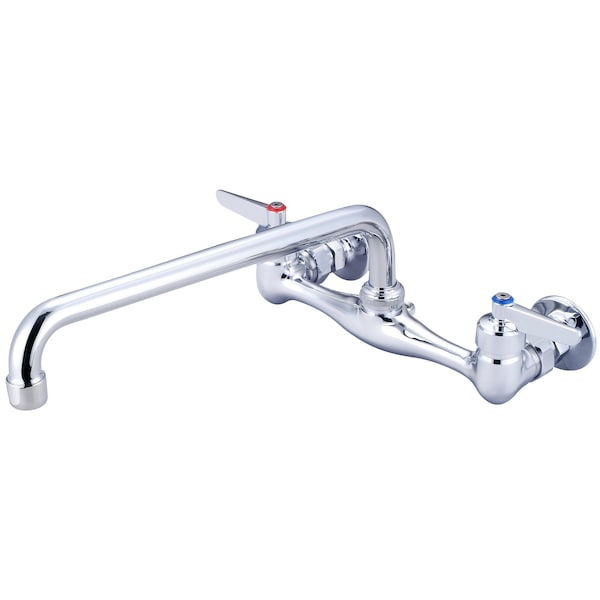 Two Handle Wallmount Kitchen Faucet in Chrome